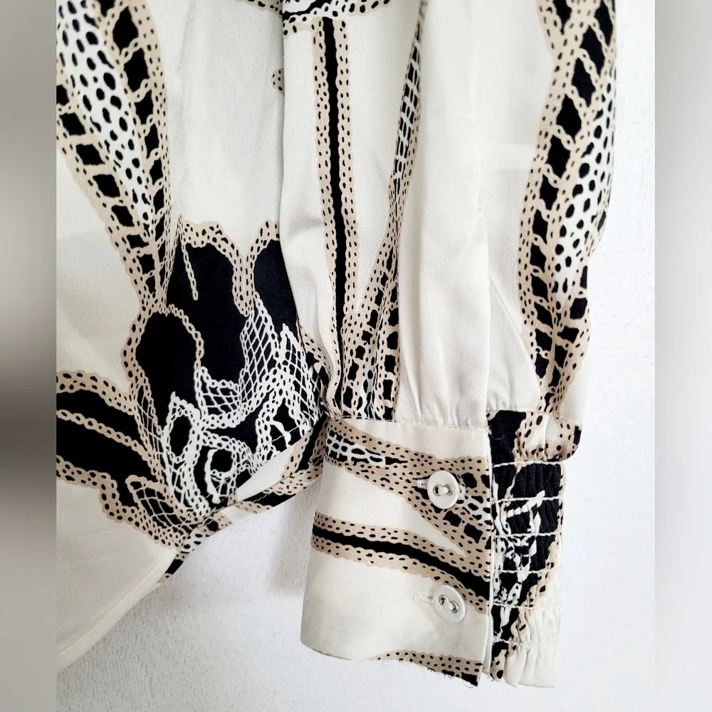 White House Black Marker Women's Business Office Gorgeous Blouse Buttons Small - Picture 7 of 16